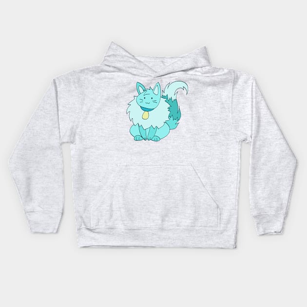 Fluffy Ice Kitty Kids Hoodie by saradaboru